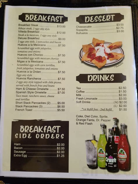 El Paisano Restaurant Menu In San Angelo Texas Usa