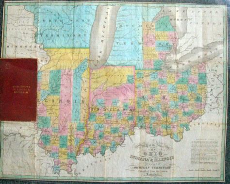 Map Of The States Of Ohio Indiana And Illinois And Part Of Michigan