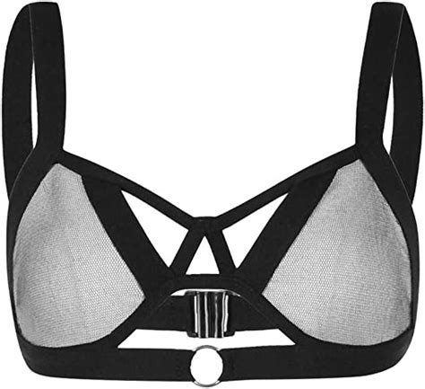 ladies sexy bikini alluring hollow out bustier cage bra harness lingerie sexy front open