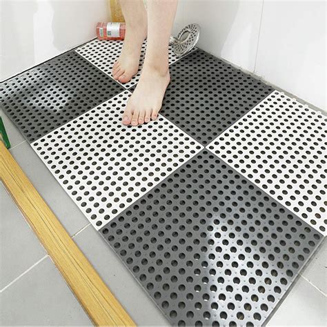 Buy 10pcs Interlocking Rubber Floor Tiles With Drain Holes Diy Size 11
