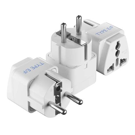 Schuko Germany France Travel Power Adapter By Ceptics Grounded