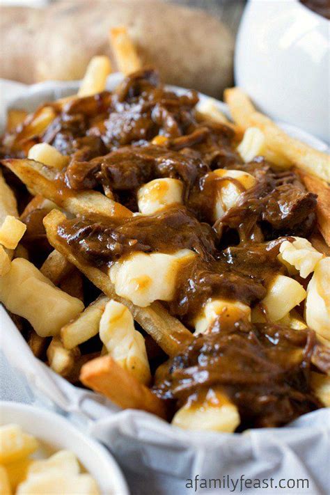 Poutine A Delicious Classic Canadian Dish Made From French Fries Cheese Curds And Gravy