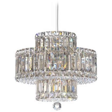Recessed lighting, fluorescent high bay, commercial pendant Schonbek Plaza 9-Light Swarovski Crystal Pendant ...