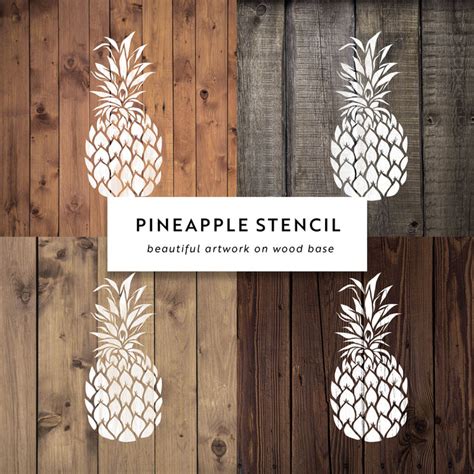 Pineapple Stencil In Small And Large Sizes Great For Diy Projects