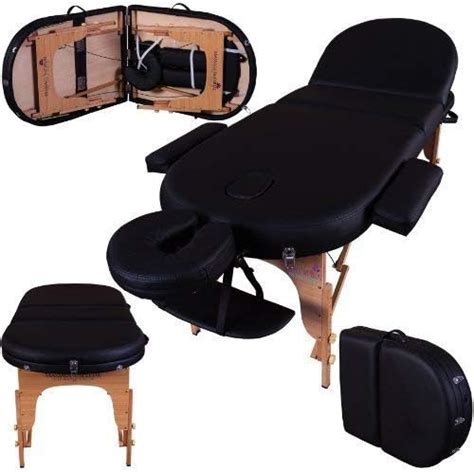 Massage Imperial® Monarch Black 3 Section Portable Massage Table 7cm3 High Density Foam