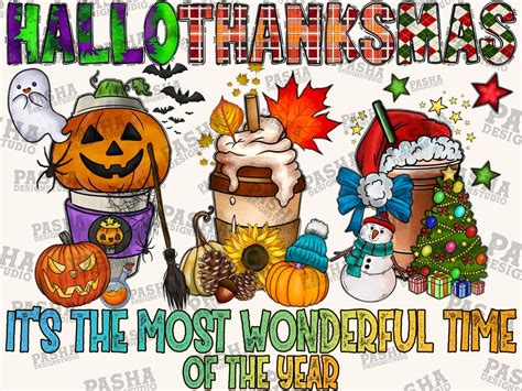 Hallothanksmas Coffee Png Coffee Clipart Fall Png Halloween Png Christmas Png Western Png