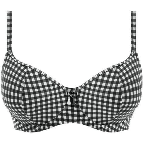 Freya Swim Check In Sweetheart Bikini Top Black White As201903mom