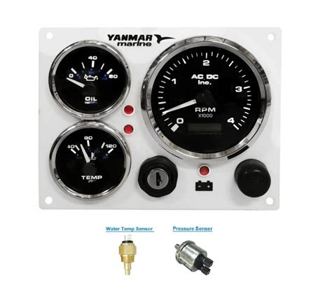 Diesel Engine Marine Instrument Panel B Type Usa Made For Yanmar Ac