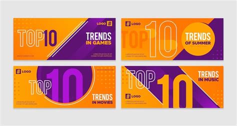 Free Vector Top Ten Rating Banners Collection