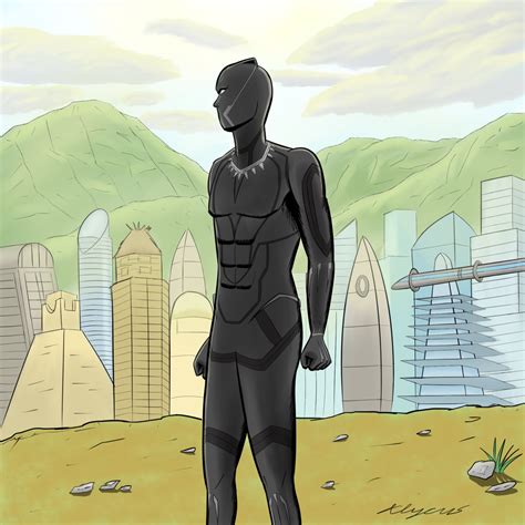 Black Panther Wakanda Drawings Panther Marvel Behance Wijaya Suratri