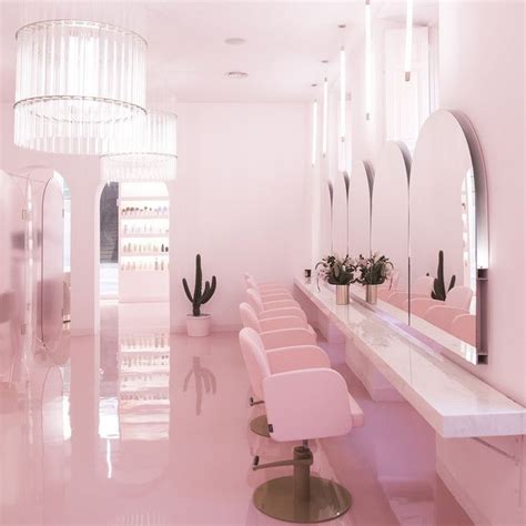 Soft Pink Salon In 2021 Salon Interior Design Salon Interior Hair