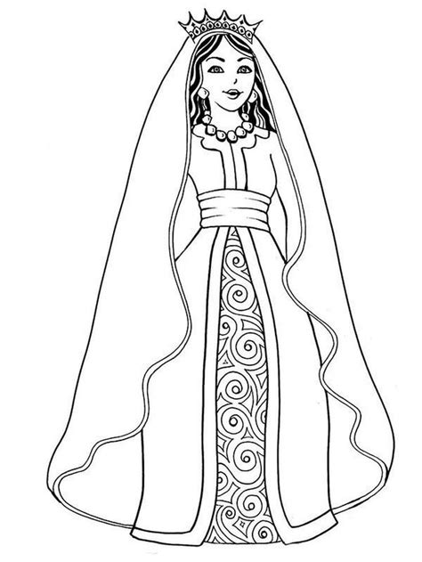 Enjoy our free bible copywork and coloring page: Queen Coloring Page | Coloring pages for kids, Queen esther