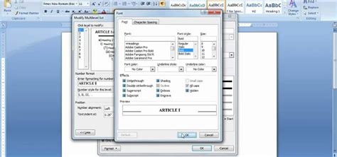 How To Create Multilevel List Styles In Microsoft Word 2007 Microsoft