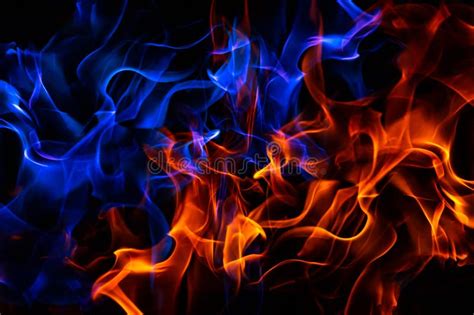 Red And Blue Fire Background