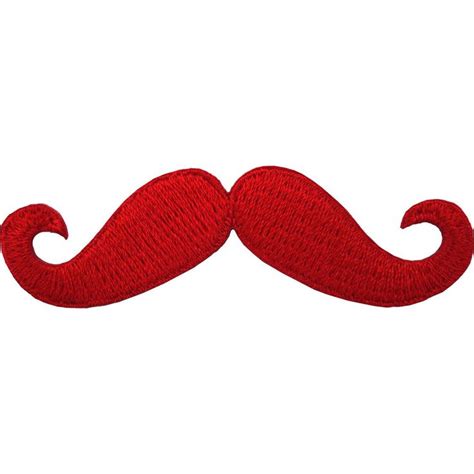 Moustache Embroidered Patch Iron Sew On T Shirt Hat Badge Red Monopoly