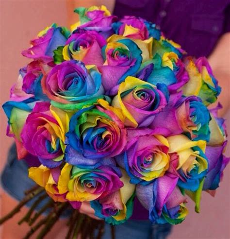 Tye Dye Roses Bouquet Wow Rainbow Roses Beautiful Flowers