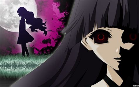 Sunako In Front Of The Moon Shiki Anime Horror Lovers