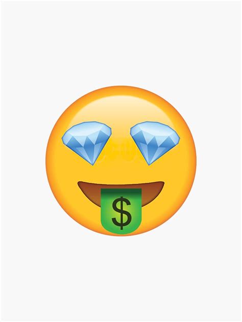 Money Diamonds Secret Emoji Funny Internet Meme Sticker For Sale By