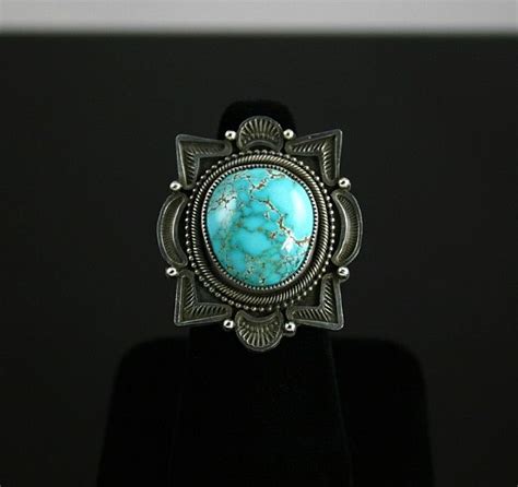 Sammie Kescoli Begay Rare Carico Lake Supreme Turquoise Ingot Ring