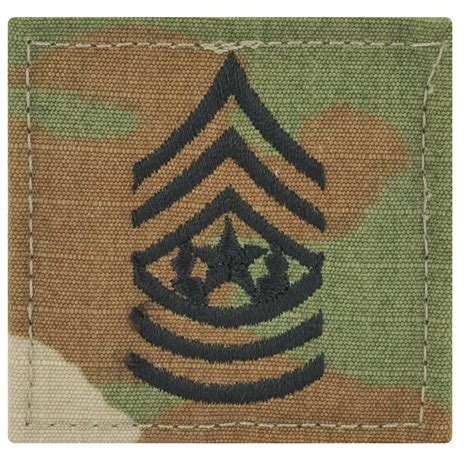 Us Army Command Sergeant Major Rank Ocpscorpion With Hook And Loop