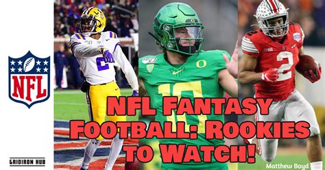 Quickly enter a contest any time before the lineup. NFL Fantasy Football: Rookies to Watch! - Gridiron Hub