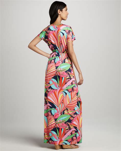 Trina Turk Amrita Palm Print Maxi Dress