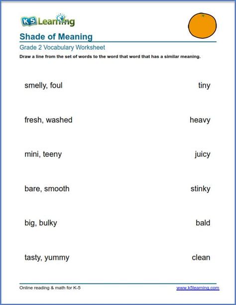 Understanding Words With Similar Meaning K5 Learning