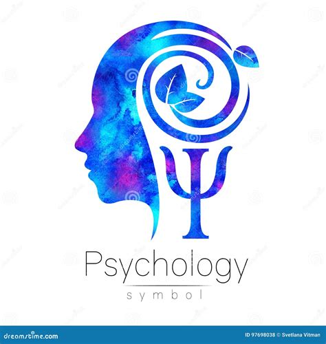 Modern Head Logo Sign Of Psychology Profile Human Green Leaves