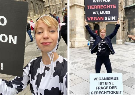 militante Veganerin polarisiert mit Straßen Konfrontationen