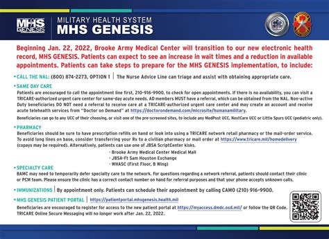 Dvids Images Patient Tips For Mhs Genesis