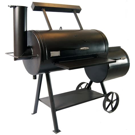 Old Country BBQ Pits Brazos Loaded 35 Inch Offset Charcoal Smoker W