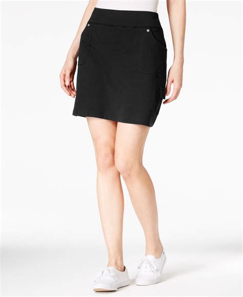 Style And Co Pull On Cargo Skort Only At Macys In Black Lyst