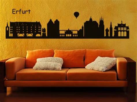 The hotel pullman erfurt am dom is located in the heart of the city of erfurt and is a five star hotel. wandspruch.de | Skyline Erfurt | wandtattoo