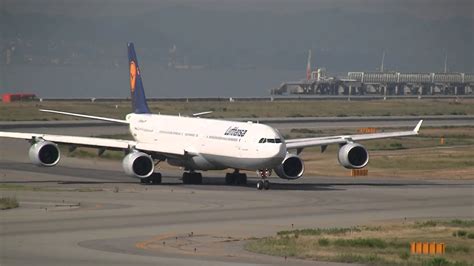 Lufthansa Airbus A340 600 Landing And Take Off At Osaka Youtube