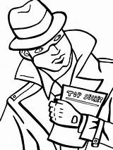Coloring Spy Detective Printable Boys Recommended Mycoloring Bright Colors Favorite sketch template