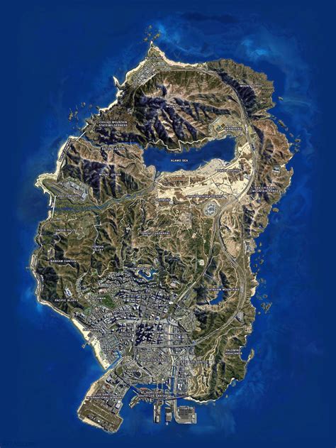 Large Map Of Gta V Games Mapsland Maps Of The World