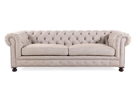 Traditional Button Tufted 102 Sofa In Cream Mathis Brothers Furniture