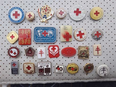 Red Cross Vintage Pins Badges Collection Yugoslavia Serbia Etsy