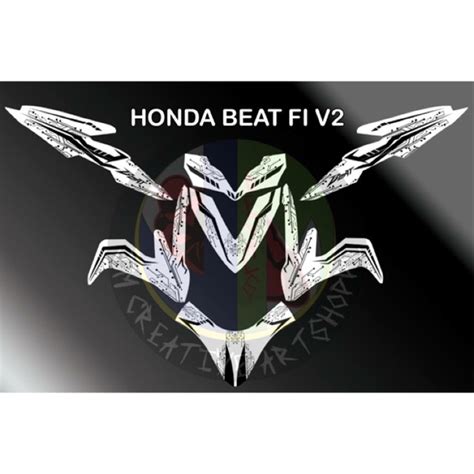 Motor Decals Honda Beat Fi V2 W Free Mini Stickers Shopee Philippines