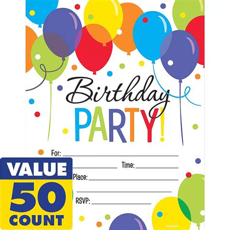 18 Party City Birthday Invitations