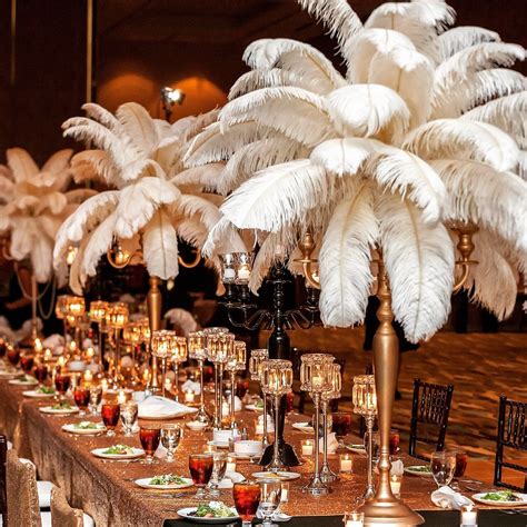 Feathers Plume Wedding Feather Centerpiece Wedding Gatsby Wedding