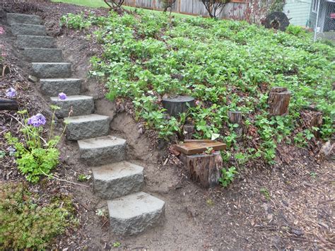 Stair landing is an area of a floor near a step up or bottom step of a stair, it is provided to permits stairs to change directions. Garden Steps for hill | Garden and Table : New Steps Into ...