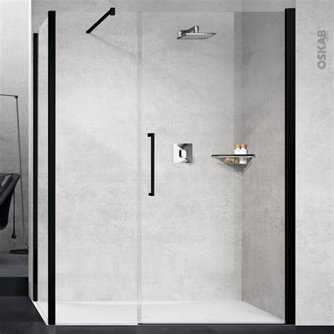 Porte de douche pivotante NOVELLINI 100 cm Verre transparent profilés