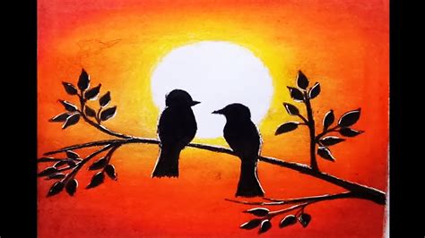How to draw a beautiful sunset using wax crayons. Easy Sunset Drawing at PaintingValley.com | Explore ...