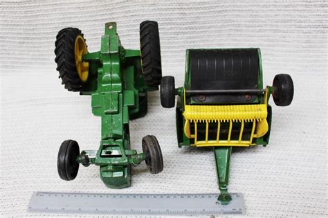 John Deere Ertl Toy Tractor And Baler