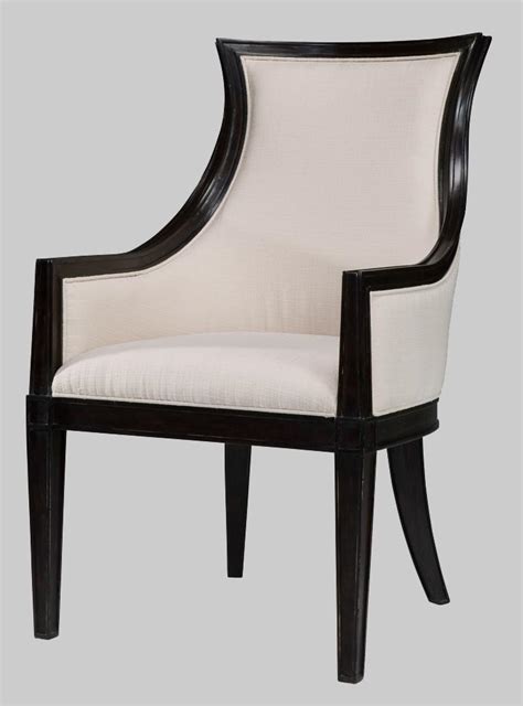 Choose from a variety of materials and styles that will make your dining room a special place. Ebonized transitional upholstered back dining chairs