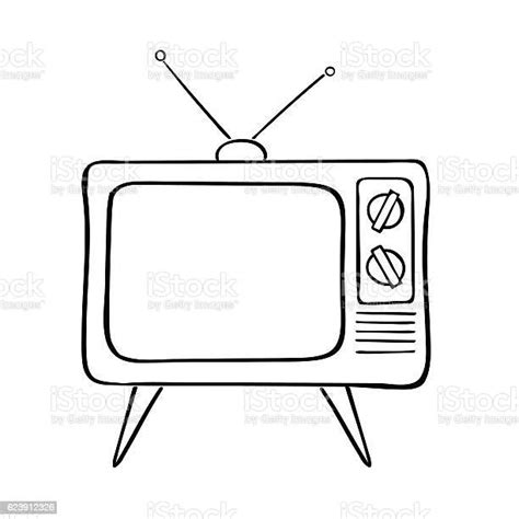 Old Tv Set Vector Illustration Stock Illustration Download Image Now