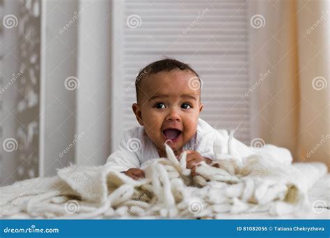 African American Baby Boy Stock Photo Image Of Face 81082056