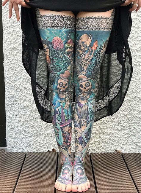 45 People Who Got Awesome Leg Tattoos Thinkin Skin Temporary Tattoos