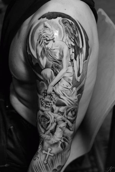 Angel Rose Sleeve By Noah Full Sleeve Tattoos Sleeve Tattoos Ship